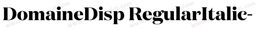 DomaineDisp RegularItalic字体转换